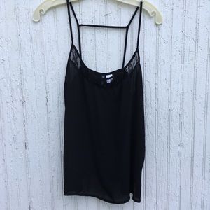 Sheer Black Tank Top Blouse